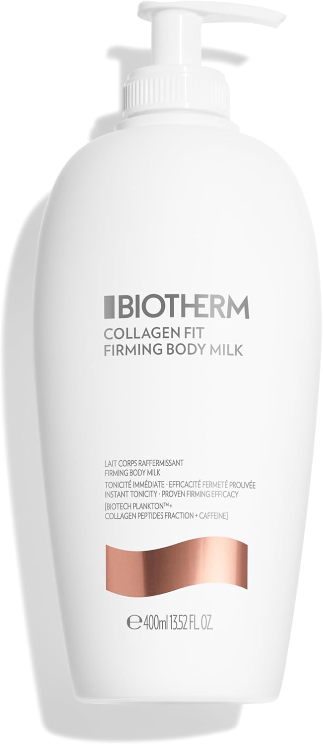 Biotherm, Collagen Fit, Lait Raffermissant Hydratant, Enrichi en Plancton de Vie, Fractions de Peptides de Collagène et Caféine, Tous Types de Peau, 400 ml