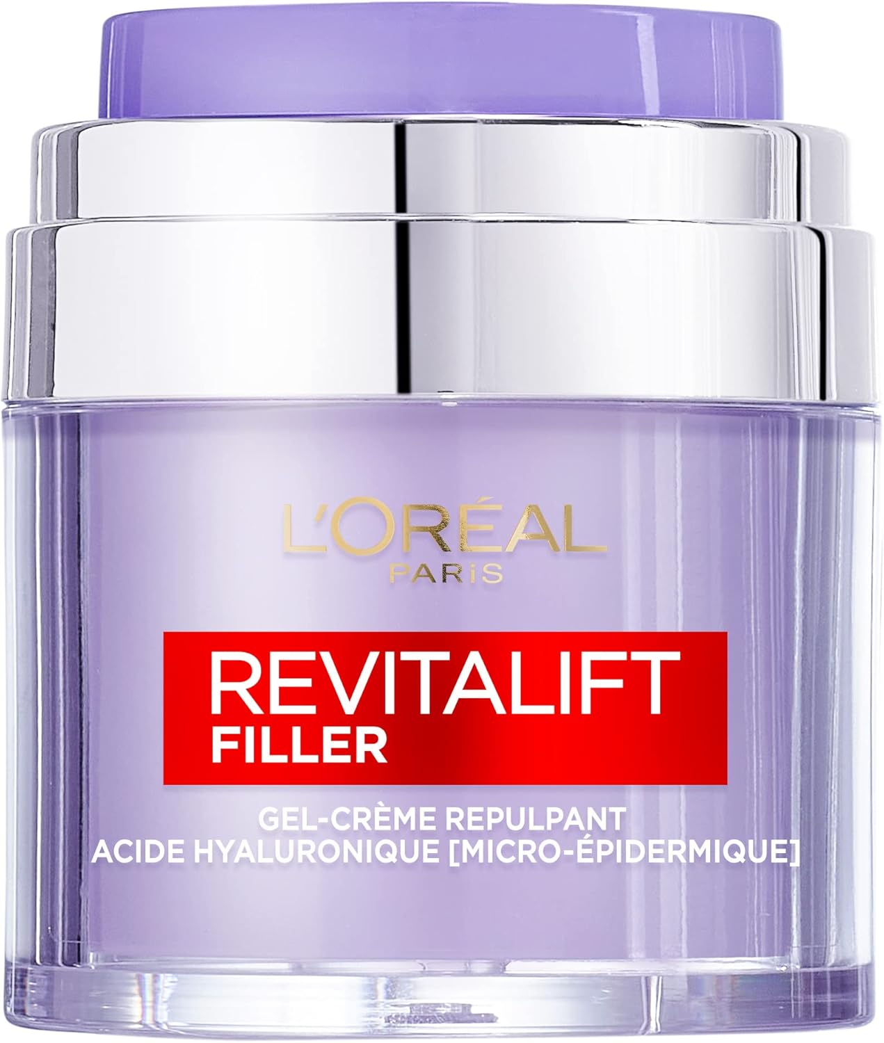L'Oréal Paris – Gel-Crème Repulpant – Soin Hydratant & Anti-âge – À l'Acide Hyaluronique, Céramides, Niacinamide & Glycérine – Pour Tous Types de Peaux – Revitalift Filler – 50 ml