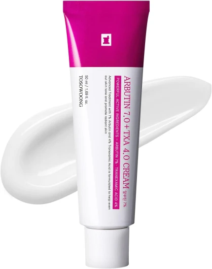 Crème Arbutine 7% + Acide Tranexamique 4%, 70000ppm Arbutine, 40000ppm TXA, Niacinamide, Glutathion, Taches, Soin visage coréen, 50ml, 1.69 fl - oz.