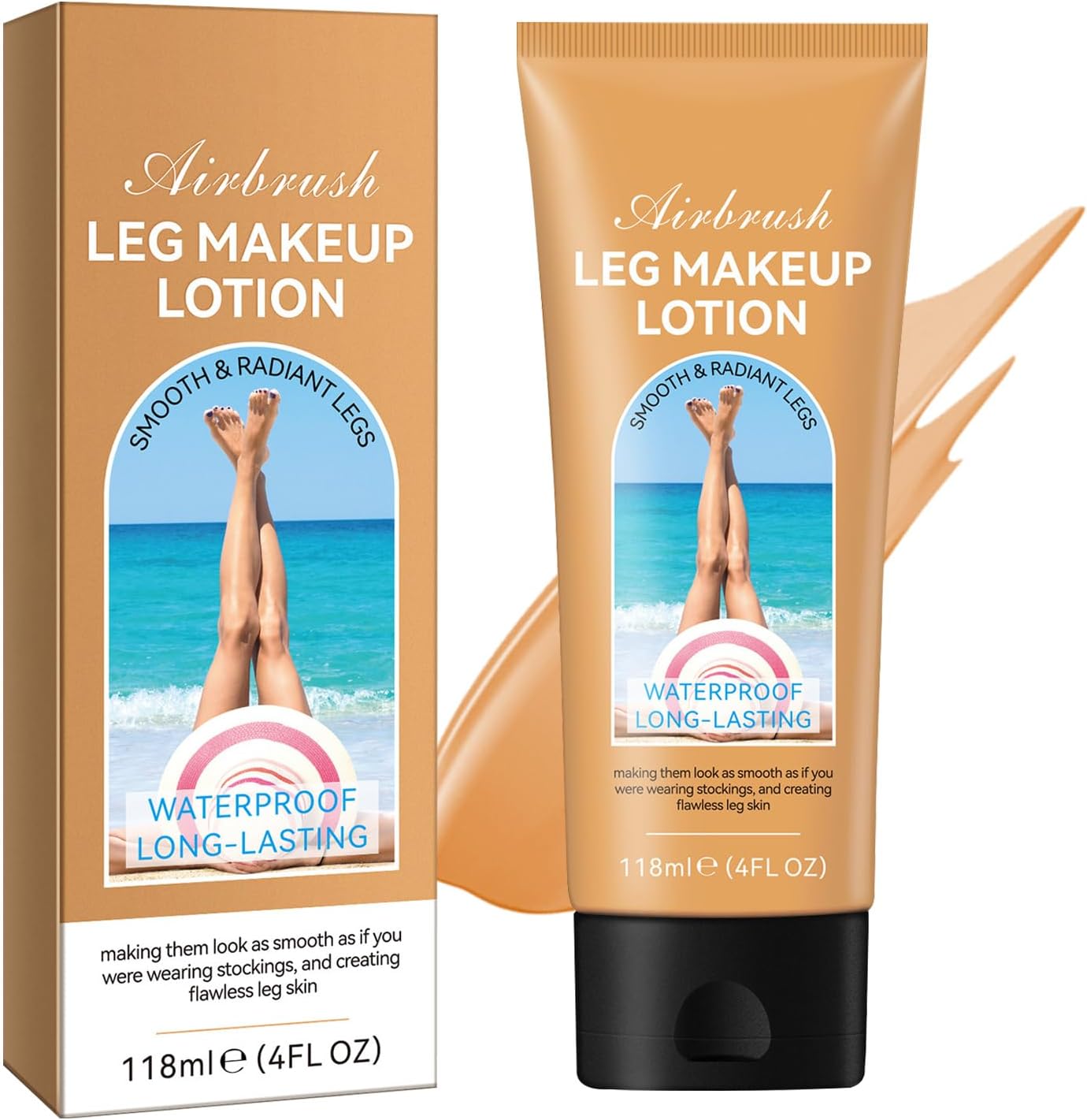 Maquillage des Jambes Imperméable, Perfecteur de Teint pour les Jambes, Maquillage Corporel Waterproof, Crème de recouvrement imperméable pour les varices, Correcteur à couverture complète