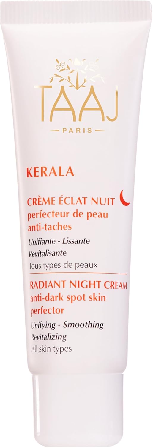 Crème Éclat Nuit – KERALA - Perfecteur de Peau Anti-Taches - Améliore Qualité & Aspect de la Peau - Favorise la micro-circulation - Actifs drainants & régénérants - Peau Nette & Lisse - 50 ml