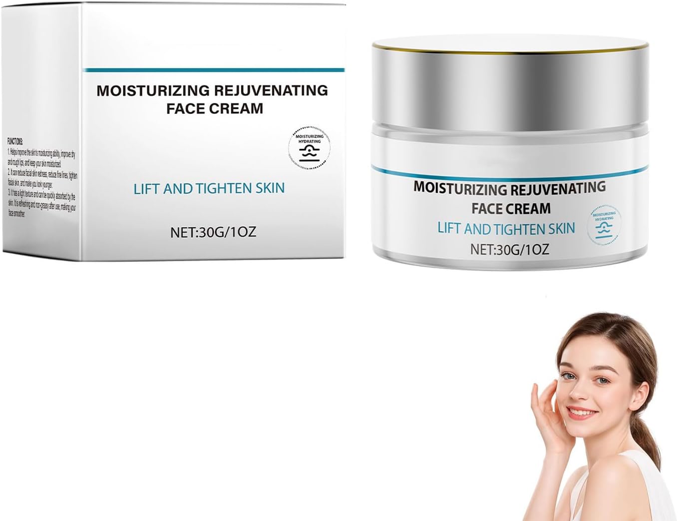 Beauty Crème Anti-Rides Anti-Âge, Crème Visage Réparatrice Instantanée, Jour et Nuit au Collagène, Conçue pour les Peaux Matures, Hydrate en Profondeur et Estompe les Ridules (1PC)