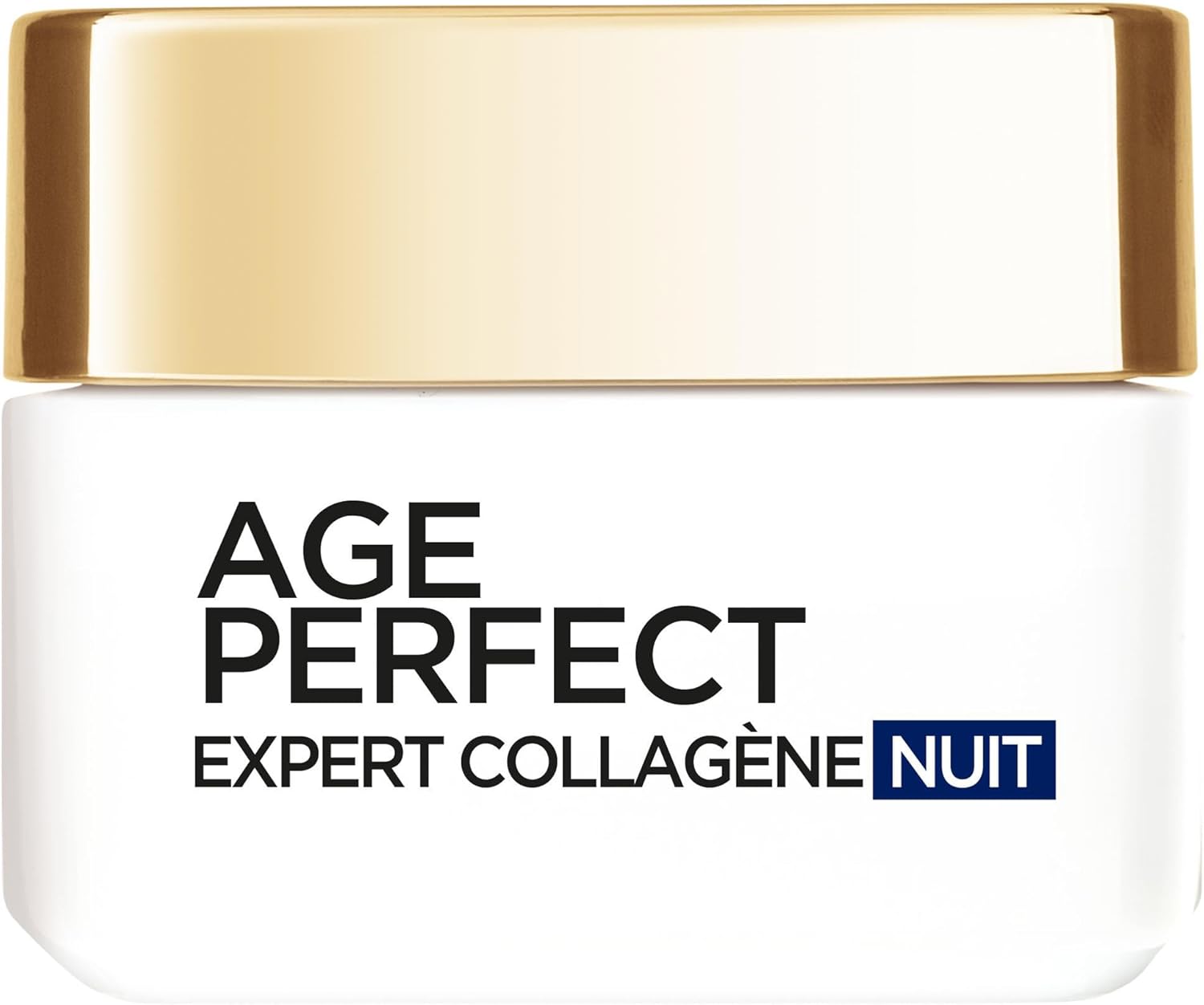 L'Oréal Paris - Crème de Nuit Anti-Âge & Anti-Taches - Soin Réhydratant, Raffermissant & Anti-Relâchement - Au Collagène & Melanin-Block - Peaux Matures - Age Perfect - 50 ml Soin Nuit