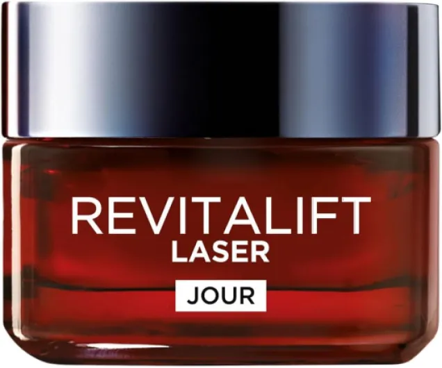 L'Oréal Paris - Soin Profond Visage Anti-Âge - Crème de Jour Anti-Âge Triple Action - À l'Acide Hyaluronique, Pro-Rétinol & Vitamine C - Tous Types de Peau - Revitalift Laser X3 - 50 ml Soin Jour Anti-Age