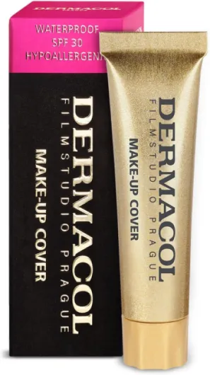 Mini Fond de teint mat à couverture complète 13g, SPF30, Fond de teint imperméable pour peaux grasses, acné et poches sous les yeux, Maquillage longue durée - teinte 208 13 g (Lot de 1) 208