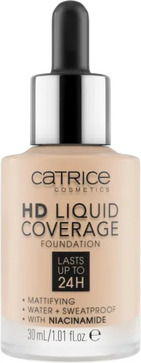 Fond de Teint Liquide HD Coverage - 10 Light Beige 10 Light Beige 30 ml (Lot de 1)