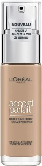 L'Oréal Paris - Fond de Teint Fluide Accord Parfait - Peaux Sèches à Normales - Teinte : Beige Rosé (3.R) - 30 ml Beige Rosé 3.R