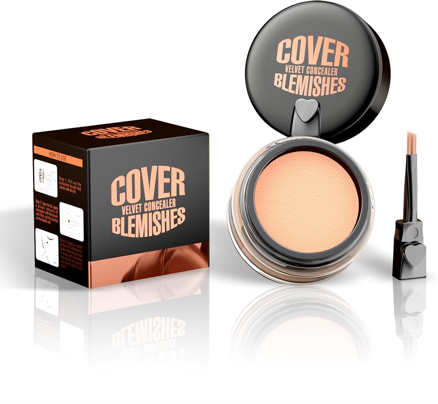 Cushion Correcteur de teint, tatouages, boutons, cicatrices d'acné, cernes, modificateur de teint, sans poudre, visage, corps, correcteur, maquillage