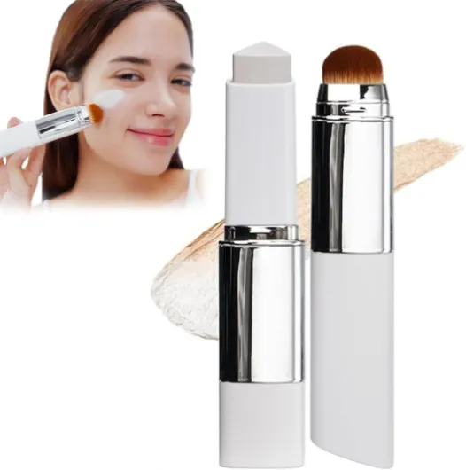 Crème Couvrante En Stick, Fond De Teint En Stick Chartming Changeant De Couleur, Fond De Teint 2 En 1 Avec Pinceau, Base De Maquillage Couvrante, Convient à Tous Types De Peau (Naturel, 1PCS) Naturel 1 g (Lot de 1)