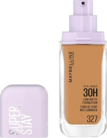 Maybelline New York - Fond de Teint Liquide Longue Tenue - Ultra-Résistant - Fini Mat Lumineux - Enrichi en Acides Aminés - Tous les Types de Peau - Superstay 30H Lumi-Matte - Teinte : 327 - 35ml