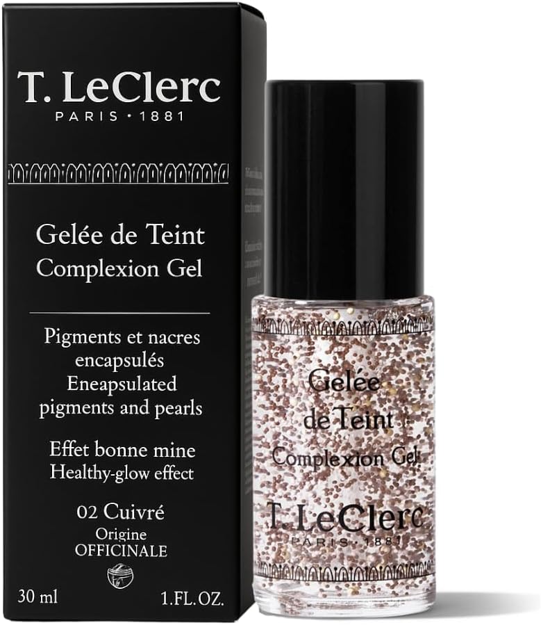 T.LeClerc Gelée de Teint Hydratante et Bronzante – Teinte 02 Cuivre - Effet Bonne Mine Immédiat – Texture Fraîche à 80% d’Eau – Pigments Encapsulés – Teint Hâlé Naturel – 30 ml Cuivre 02