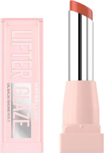Maybelline New York - Baume Huile Hydratant - Lèvres Lissées et Brillantes - Effet Laqué - Enrichi en Acide Hyaluronique et Extrait de Cerises - Lifter Glaze - Teinte : 006 Caramel Glow