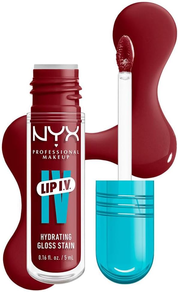 Gloss Hydratant Effet Mouillé - Tenue Jusqu'à 12h - Hautement Pigmenté - Fini Brillant - Lip IV Gloss - Teinte : Cranberry Splash