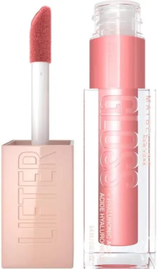 Maybelline New York - Gloss à Lèvres Hydratant & Brillance Instantanée - Enrichi en Acide Hyaluronique - Lifter Gloss - Teinte : 004 Silk