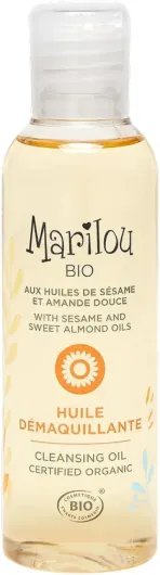 Huile Démaquillante aux huiles bio de Sésame, d'Abricot et d'Amande Douce - Formule Bio - 100% d'ingrédients d'origine naturelle - 100 ml