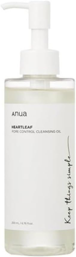 Heartleaf Huile nettoyante pour le contrôle des pores Nettoyant coréen pour le visage, Élimination quotidienne des points noirs 6,76 fl oz (200 ml)