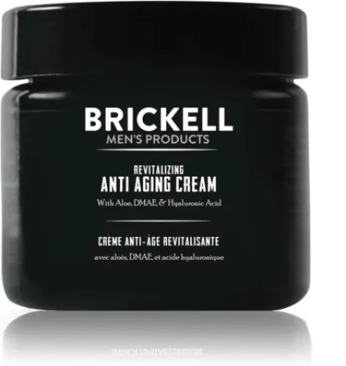 Brickell Men's Products Crème Anti-Âge Revitalisante, Crème Visage Anti-Rides Nuit Naturelle et Bio – 59ml – Parfumée