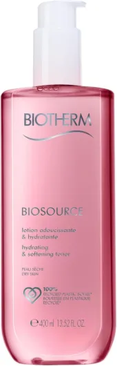 BIOTHERM - Biosource Lotion Tonique - Nettoie, Hydrate & Tonifie - Eclat du Teint - 400ml Peaux Sèches