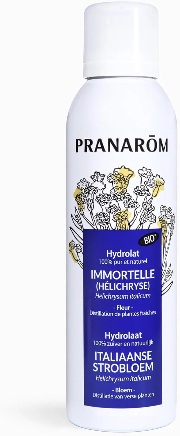 Hydrolat d'Immortelle (Hélichryse) Bio, Eau Florale d'Immortelle - eau florale Hélichryse Italienne, Lotion Apaisante - Anti-Rougeurs, 150 ml 150 ML Anti-Rougeurs