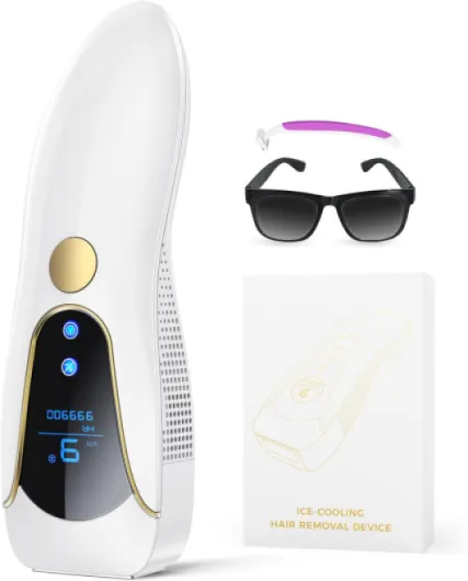Épilateur Lumière Pulsée avec Fonction de Refroidissement, Épilateur Laser avec 999,900 Flashs, 9 Niveaux d'Énergie, Épilation IPL pour Visage, Aisselles, Jambes et Bikini - Hommes et Femmes