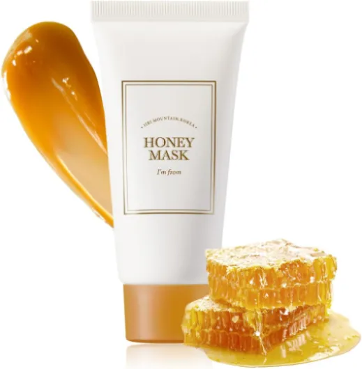 I'm from Masque au miel 1,01 fl oz, masque facial lavable, 38,7% de miel coréen, hydratation en profondeur pendant 48 heures, nutrition, teint clair pour peaux sèches et mixtes