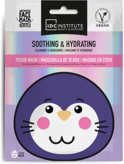 Masque Visage Vegan Enfant et Adulte en tissu Taupe Imprimée - Apaisant et Hydratant - Routine Beauté, Soin du visage, Hydrate la peau - Idée cadeau Fille, Femme, Pose facile - 1 unité 1 unité (Lot de 1)