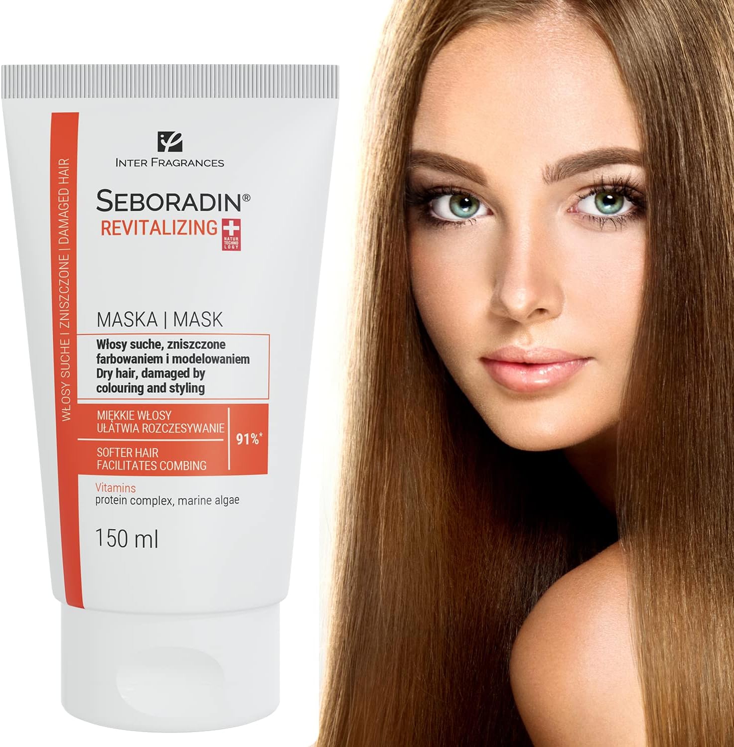 Masque Revitalisante, pour Hommes et Femmes, Extraits naturels, pour cheveux abîmés au Ginseng, 150 ml