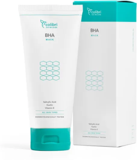 BHA MASK (150ml) - Masque purifiant à l’acide salicylique, charbon actif et sel de mer pour purifier la peau du visage et nettoyer les pores en profondeur - Pour homme et femme.