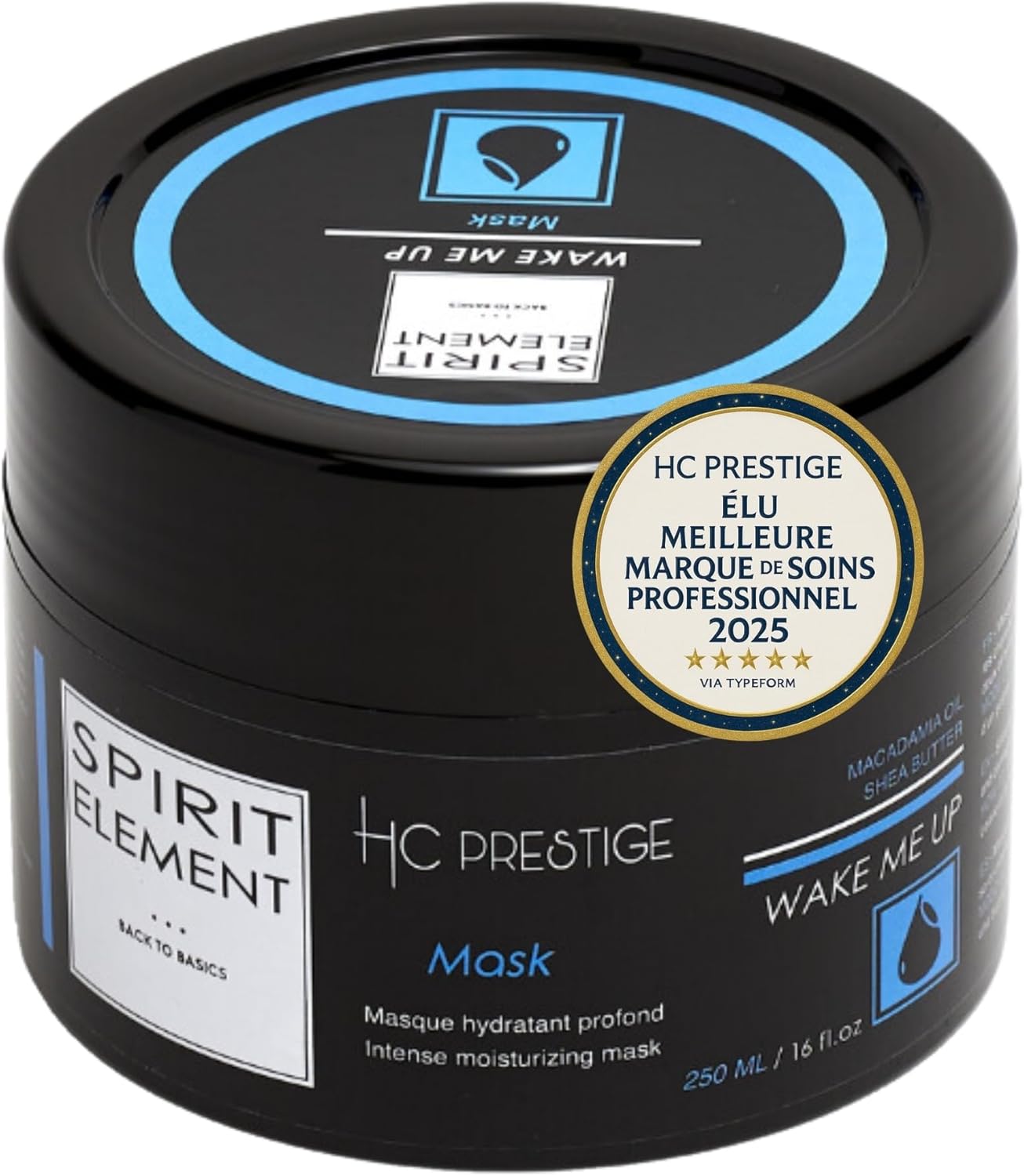 Wake Me Up – Masque Cheveux Hydratant 250ml – Kératine, Beurre de Karité & Acide Hyaluronique – Réparateur Anti-Frisottis – Cheveux Secs, Abîmés ou Bouclés – Vegan, Made in France Hydratant Masque