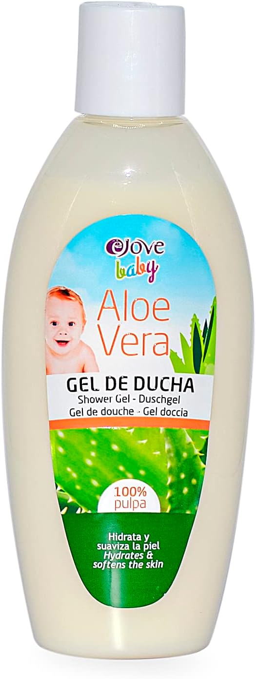 Ejove Gel Douche Spécial Bébé/Enfant 200 ml - Gel lavant doux et moussant pour peau sensible - Nettoyant hypoallergénique hydratant et apaisant - Gel sans paraben pour une toilette quotidienne