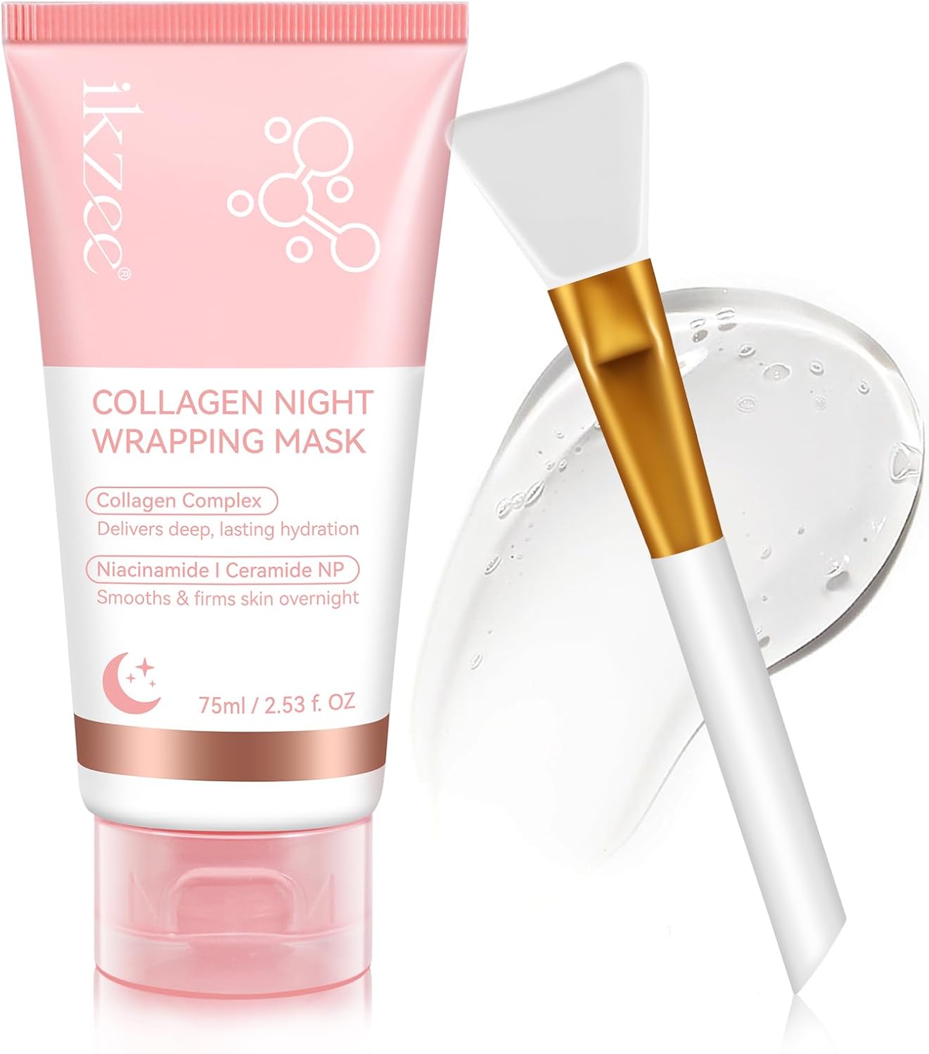 Masque de Nuit Au Collagène, Bio Collgen Peel Off Masque Facial Masque de Soin Coréen pour Hydrater, Lisser et Raffermir la Peau Pendant la Nuit.