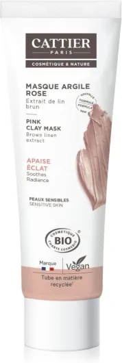 Masque Argile Rose - bio Douceur,Hydratant - 100ml Pour Apaisant Rose 100 ml (Lot de 1)