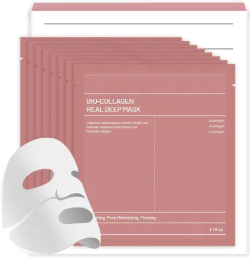 Masque visage en collagène (8 paquets), Masque visage Hydrogel pour l'hydratation et l'apaisement, Masques en collagène en hydrogel, Masques visages Soins de la peau