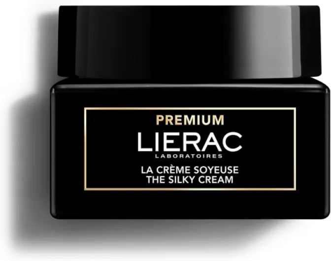 Lierac Premium - Crème Soyeuse Anti-Âge Global - Enrichie en Poudre Matifiante Végétale et Acide Hyaluronique - Crème Hydratante Visage, Anti-Âge et Éclat - Soin visage Peaux Normales à Mixtes