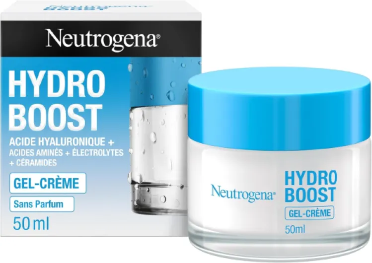 Gel-Crème Hydro Boost (Pot de 50 ml) – Crème Hydratante pour les Peaux Sensibles à l'Acide Hyaluronique et Tréhalose Botanique – Gel Hydratant pour Un Teint Frais et Éclatant 50 ml (Lot de 1)