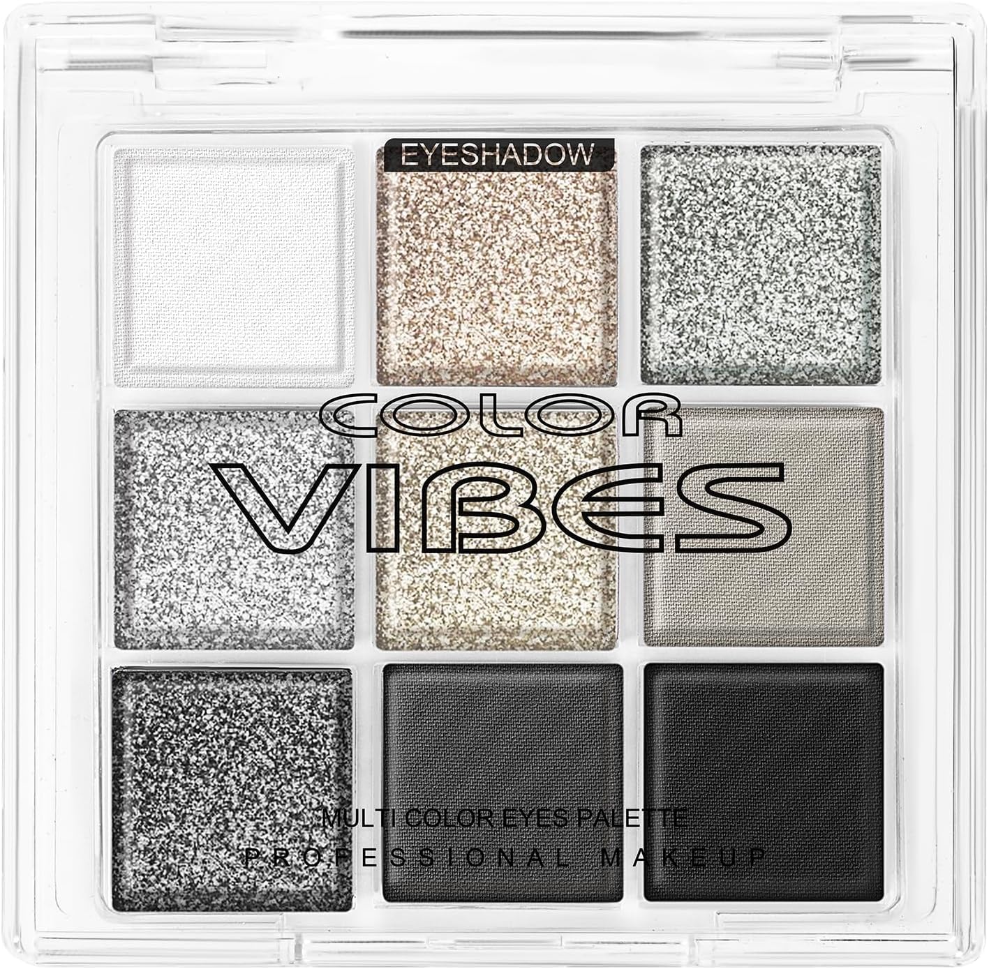 Palette Fards à Paupières, 9 couleurs, Professional Makeup Palette de Fards à Paupières Ultimate Shadow, Finition Intense et Longue Durée, Résistant à la Transpiration,Résistant Aux Plis,Vegan Gris foncé