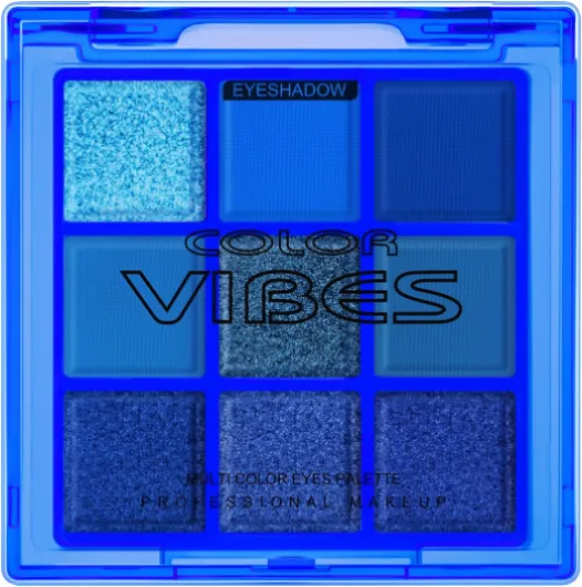 Palette de Fards à Paupières, Palette Ombre à Paupières 9 Couleurs Brillant Mat Bleu, Professional Makeup Palette de Fards à Paupières Ultimate Shadow, Imperméable, Longue durée