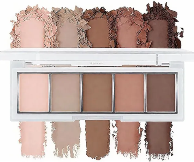 Palette De Fards À Paupières Neutres Nude Marron, 5 Couleurs Avec Fini Mat Velouté, Fards À Paupières Taupe Nude Aux Tons Froids, Maquillage Naturel Pour Tous Les Jours Fard A Paupiere