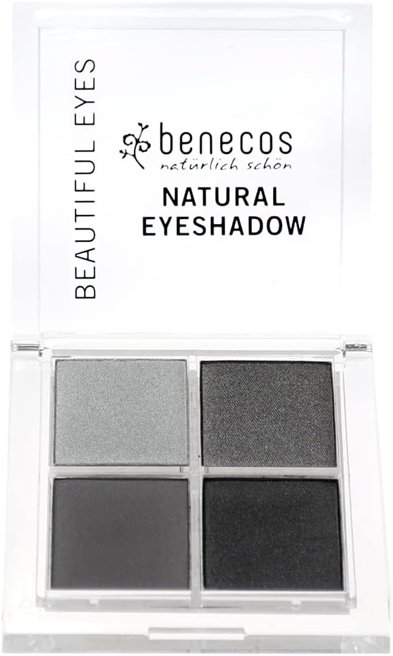 Benecos - Cosmétiques Naturels - Palette de Fards à Paupières Quattro - Vegan - Smokey Eyes