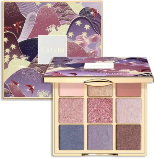 Palettes d'Ombres à Paupières Fard à Paupières Scintillant Maquillage Mat et Pailleté Palettes de Maquillage Mat Chatoyant Hautement Pigmentées 9couleurs(C08 Morandi)