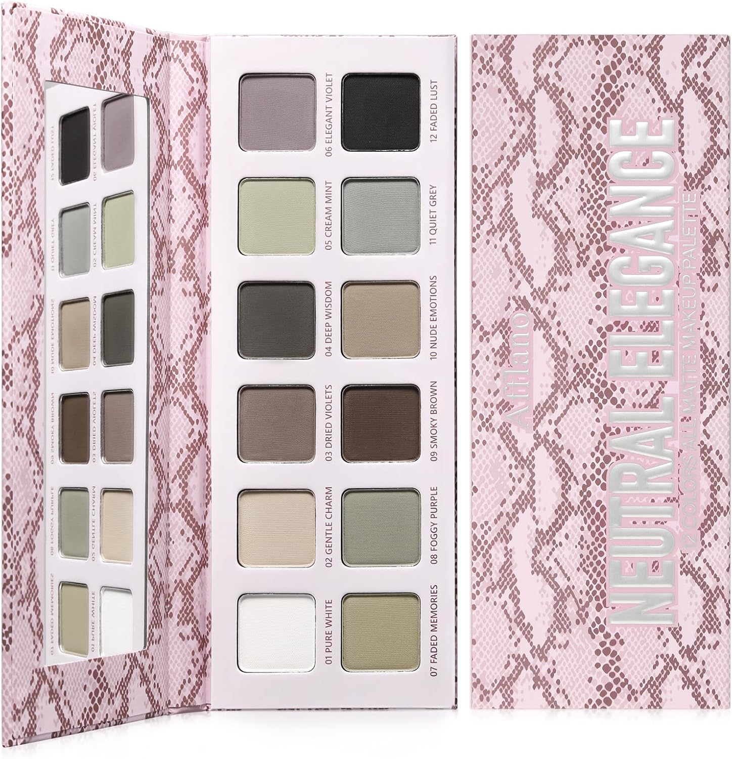 DE'LANCI Palette de Fards à Paupières Mate Neutres, Matte Eyeshadow Palette Aux Tons Frais Entièrement - Compact De Maquillage Pour Les Yeux Doux Et Naturels, Facilement Mélangeables Pour Femmes