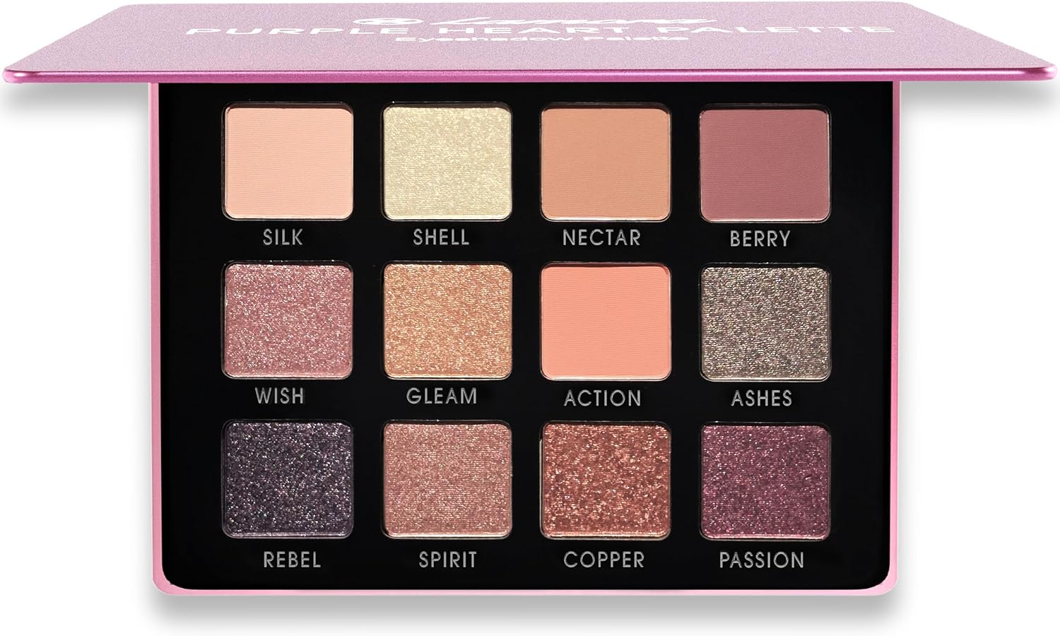 Fard À Paupière Palette Maquillage Yeux - Nude Rose Pink Cuivre 12 Couleurs Shimmer Mat Ultra Pigmenté - Palette D'ombres À Paupières De Voyage Avec Miroir Violet