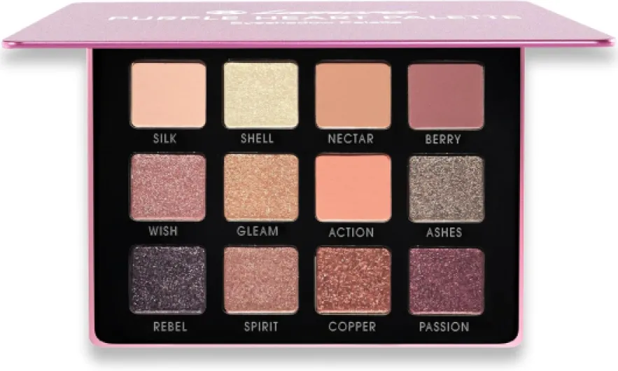 Fard À Paupière Palette Maquillage Yeux - Nude Rose Pink Cuivre 12 Couleurs Shimmer Mat Ultra Pigmenté - Palette D'ombres À Paupières De Voyage Avec Miroir Violet