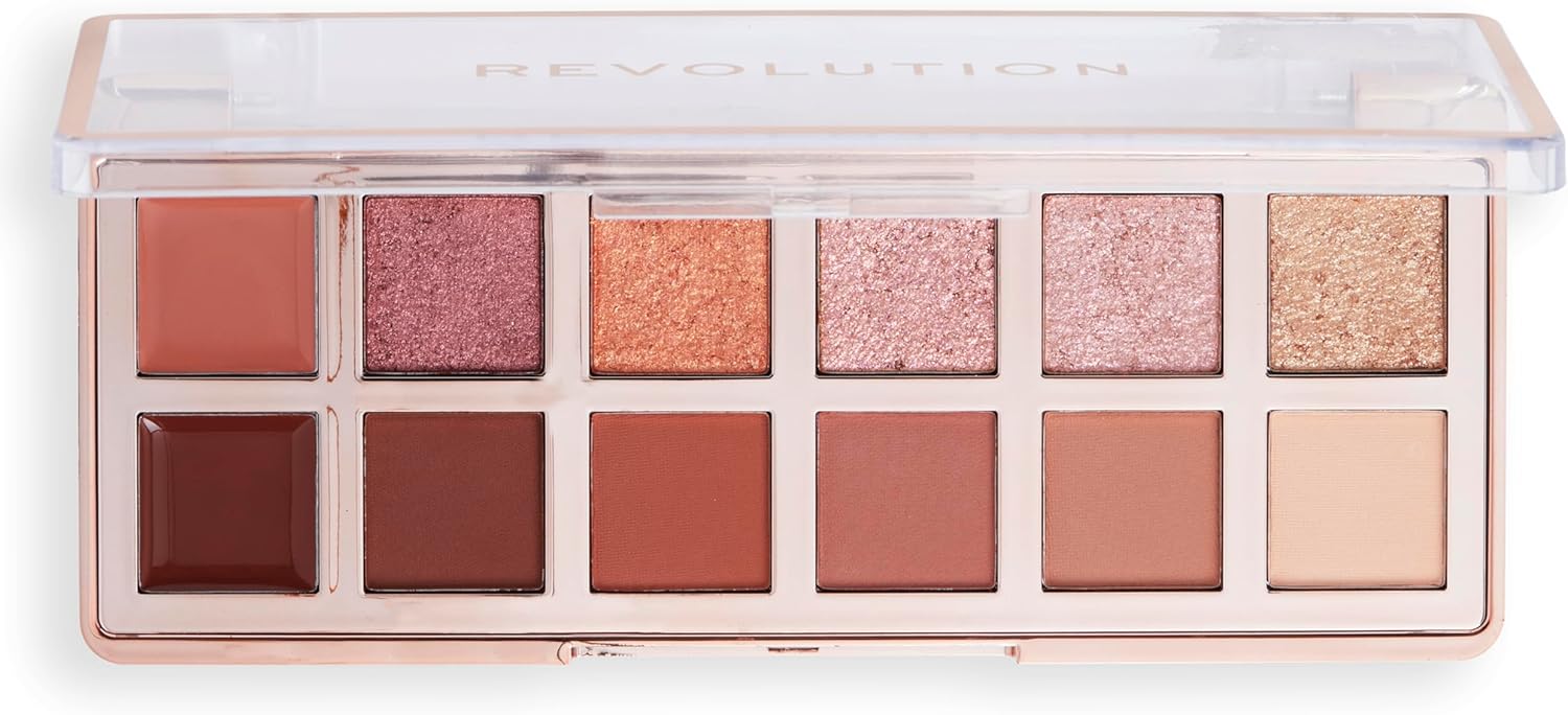 Makeup Revolution, Palette d'Ombres à Paupières The True Icon Bronze, Finitions Crème, Matte & Irisées, 12 Teintes Mélangeables The True Icon Bronze Eyeshadow Palette