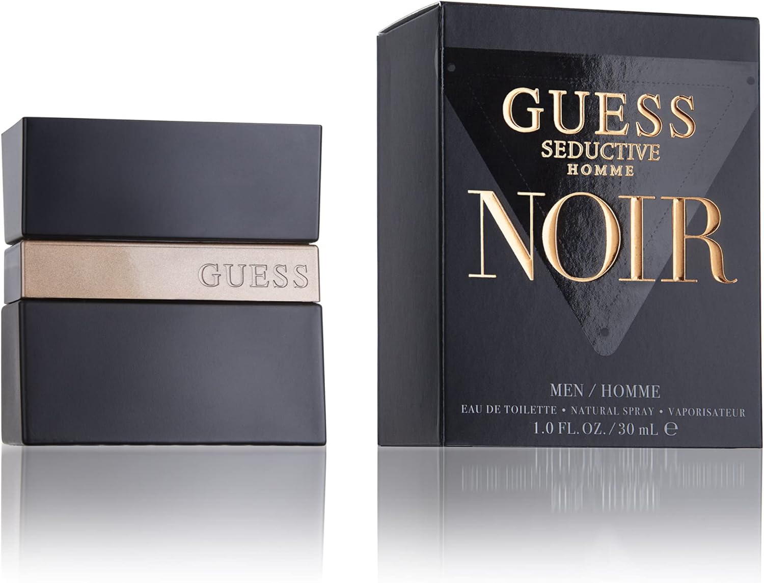 Guess Seductive Noir, Eau de Toilette, Parfum Homme, Oriental Fougère Épicé, Parfum Sensuel Longue Durée 30 ml (Lot de 1)