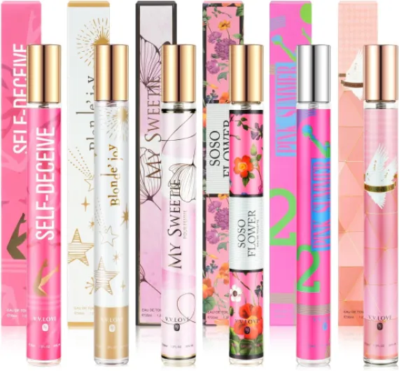 Coffret cadeau parfums haut gamme pour femmes – 6 x 35 ml Eau de Parfum femme portable Huile de Parfum longue durée Souligne votre charme