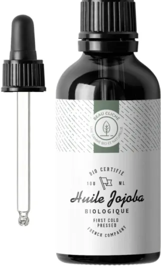 100ml huile de Jojoba Bio, Pressée à froid, Pure - Soin 100% Naturel pour Peau, Cheveux, Barbe - Bouteille en verre - Embouteillée en France 100 ml (Lot de 1)