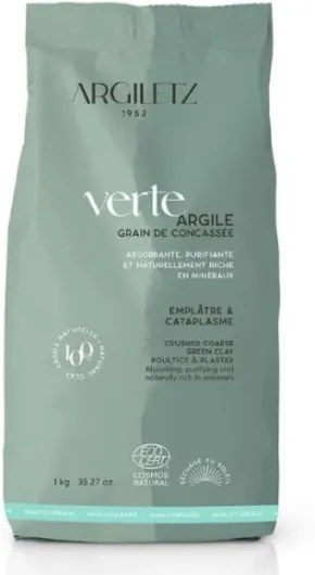 (ARCILIA) Argiletz - Argile Verte - Grain de Concassée - Sachet 1kg 1 kg (Lot de 1) Grain de Concassée