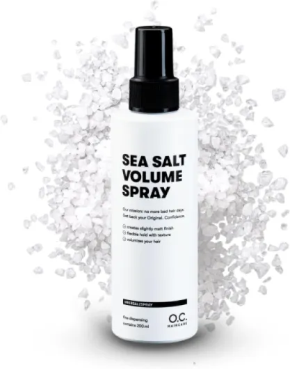 Sea Salt Spray - 200 ml - Spray au sel de mer pour cheveux - Booster de volume pour une sensation de cheveux plus complète avec une forte tenue - 100% végétalien et fabriqué en 200 ml (Lot de 1)