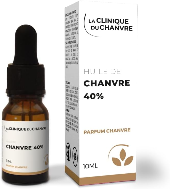 Huile 40% - Qualité Premium - Fabriqué en France - 10 ml Chanvre 10 ml (Lot de 1)